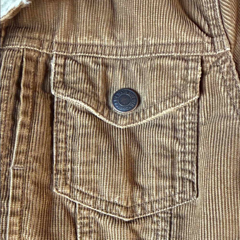 Abercrombie & Fitch Cream Sherpa Jacket - Picture 3 of 9